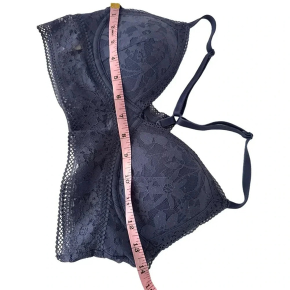 Victorias Secret Periwinkle Padded Lace Bralette Size Small Bra Racer Back - Picture 9 of 10
